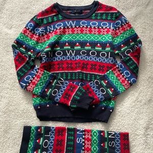 Forever 21 Fair Isle Holiday Pajama Set Size Small